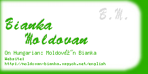 bianka moldovan business card